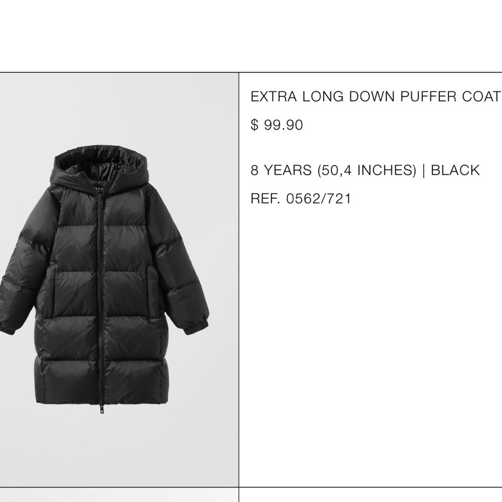 Zara 50% down long coat - Picture 2 of 5